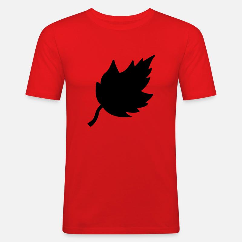 leaf 29 - Männer Slim Fit T-Shirt - Rot