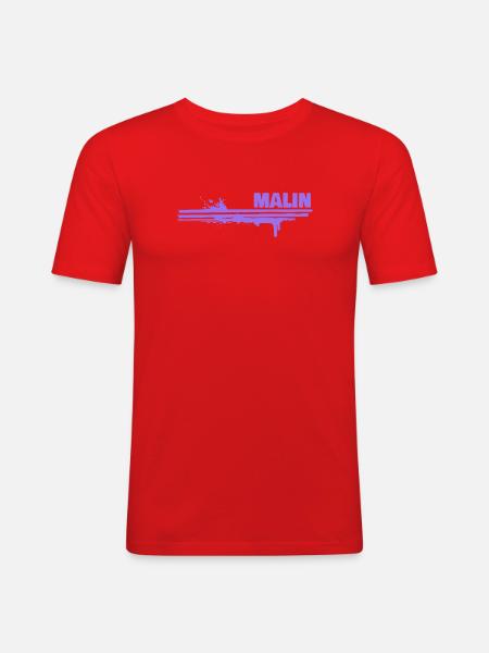Geschenk für Malin - Männer Slim Fit T-Shirt - Rot