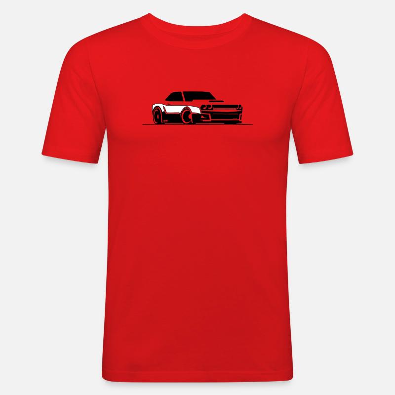 Challenger SRT Hellcat - Männer Slim Fit T-Shirt - Rot