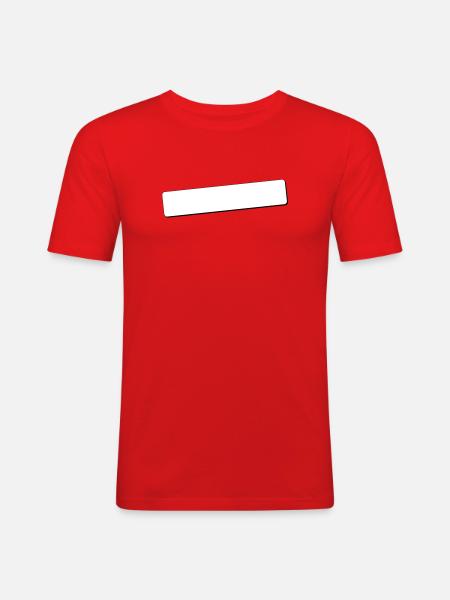 Skrivefelt runde hjørner | skygge | Vektor illustrasjon - Slim Fit T-skjorte for menn - rød