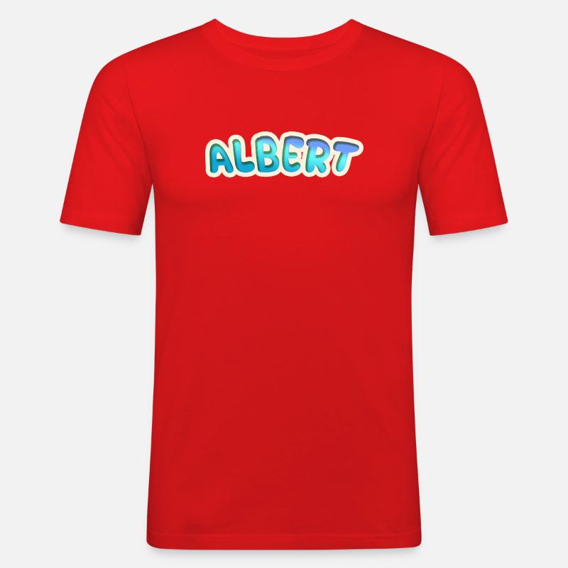 Albert als Beruf - Männer Slim Fit T-Shirt - Rot