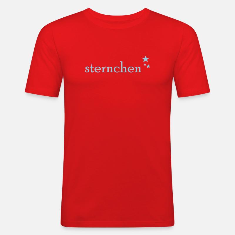 Sternchen - Männer Slim Fit T-Shirt - Rot