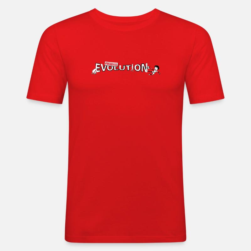 Football Evolution | Evolution Design - Men's Slim Fit T-Shirt - red