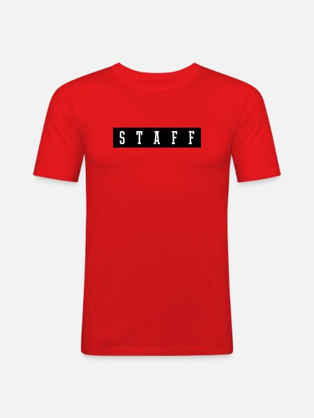 Staff - Männer Slim Fit T-Shirt - Rot