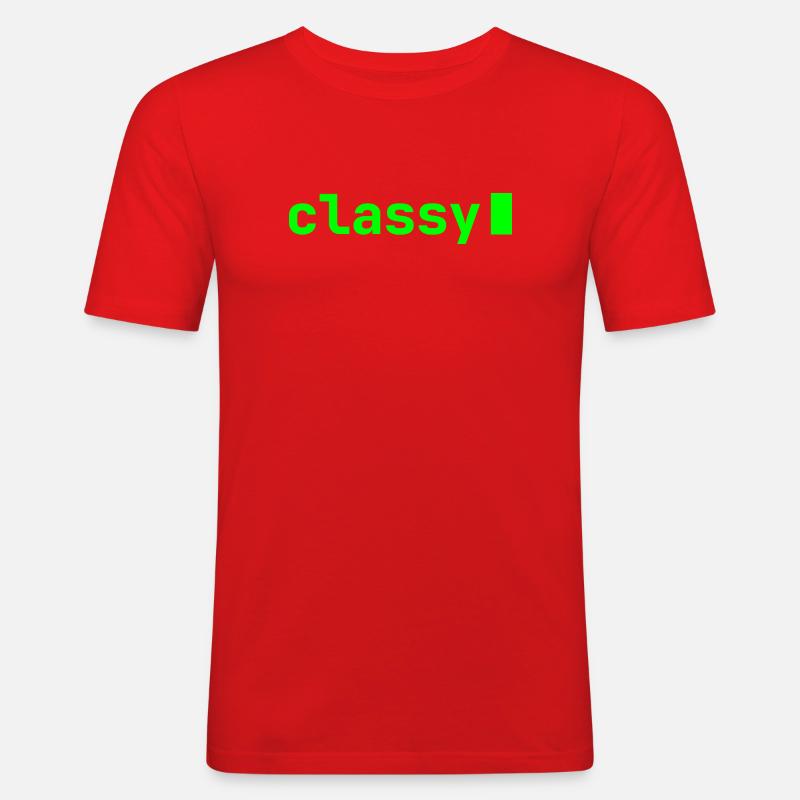 classy | Developer mood - Men's Slim Fit T-Shirt - red