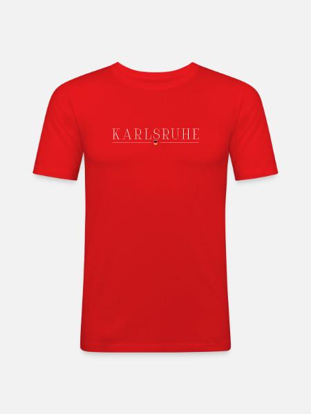 Karlsruhe Fan T-Shirt – For Real Fans - Herre Slim Fit T-Shirt - rød