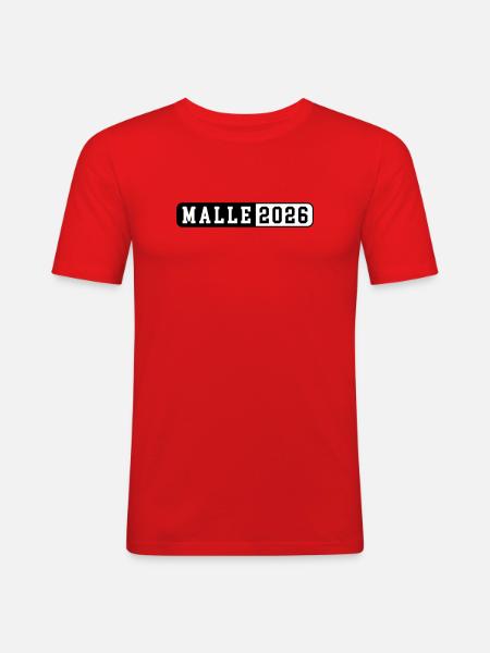 Malle 2026 - Men's Slim Fit T-Shirt - red