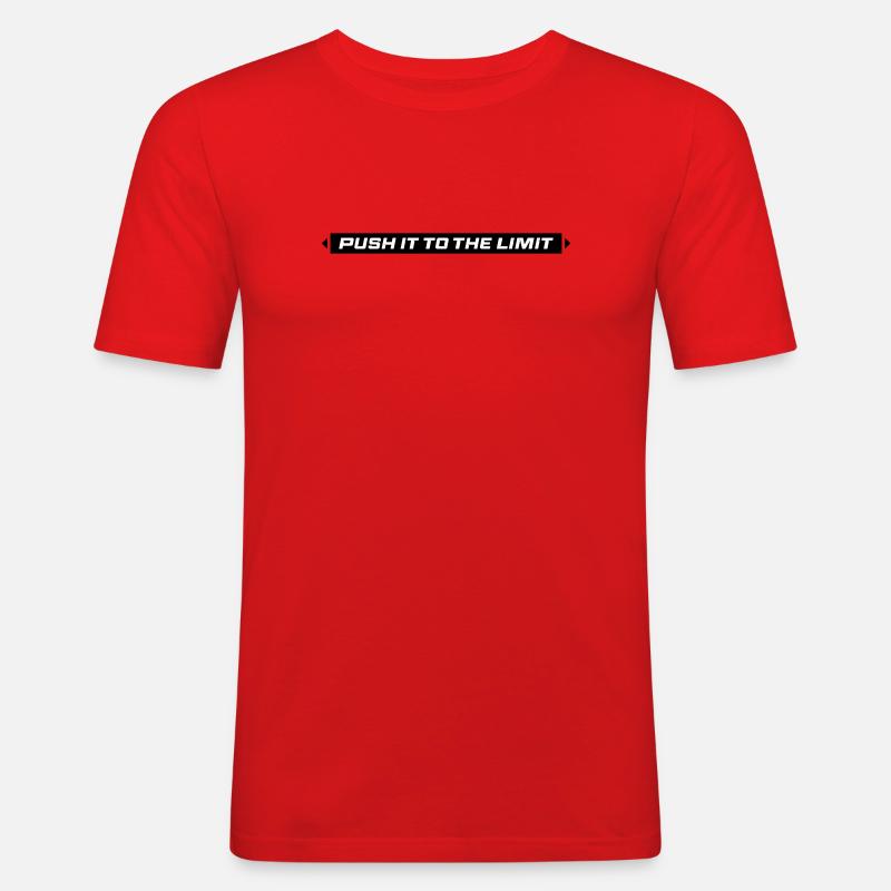 Push It To The Limit - Männer Slim Fit T-Shirt - Rot