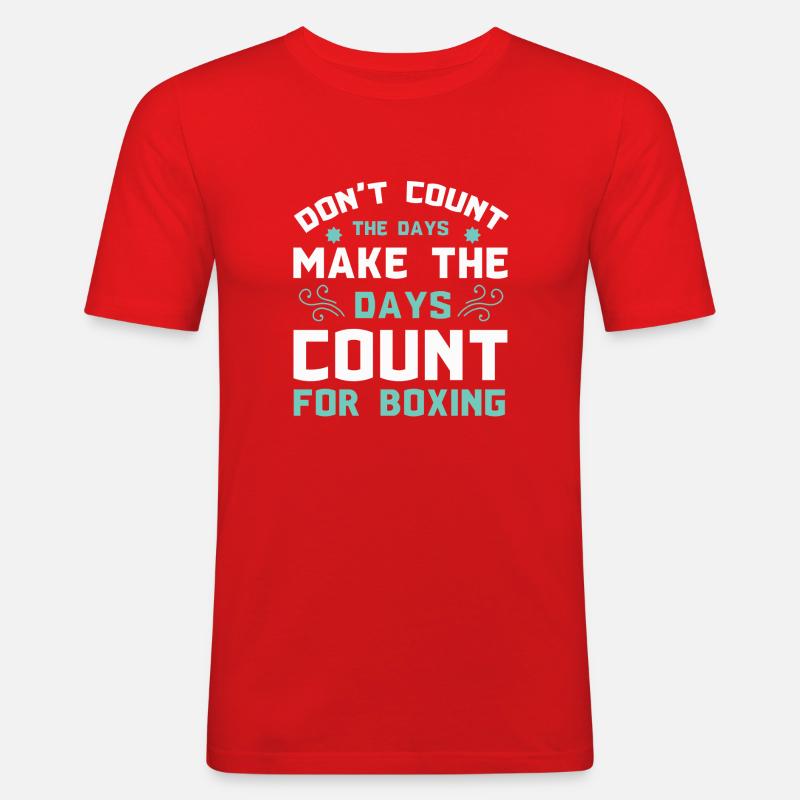 Boxing Threads 16 - Männer Slim Fit T-Shirt - Rot