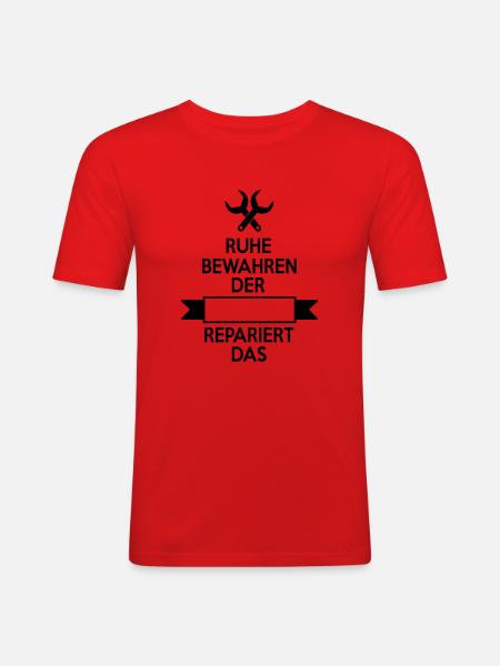 Mechaniker - Männer Slim Fit T-Shirt - Rot