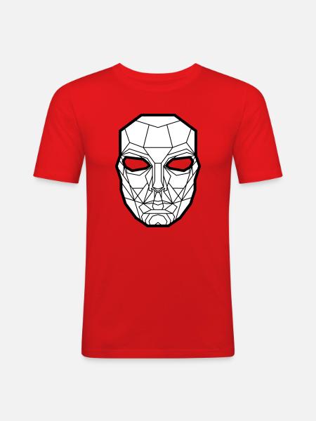 Kimura Mask White - Men's Slim Fit T-Shirt - red