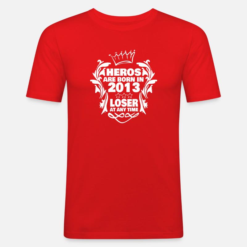 2013 - Männer Slim Fit T-Shirt - Rot