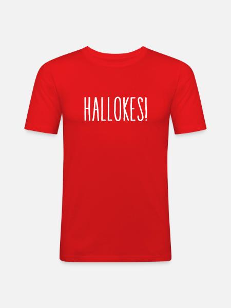 Hallokes! - Men's Slim Fit T-Shirt - red