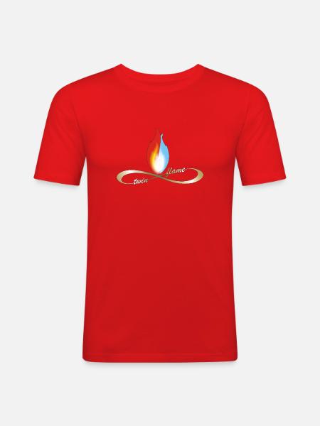 Twin Flame Infinity - Men's Slim Fit T-Shirt - red
