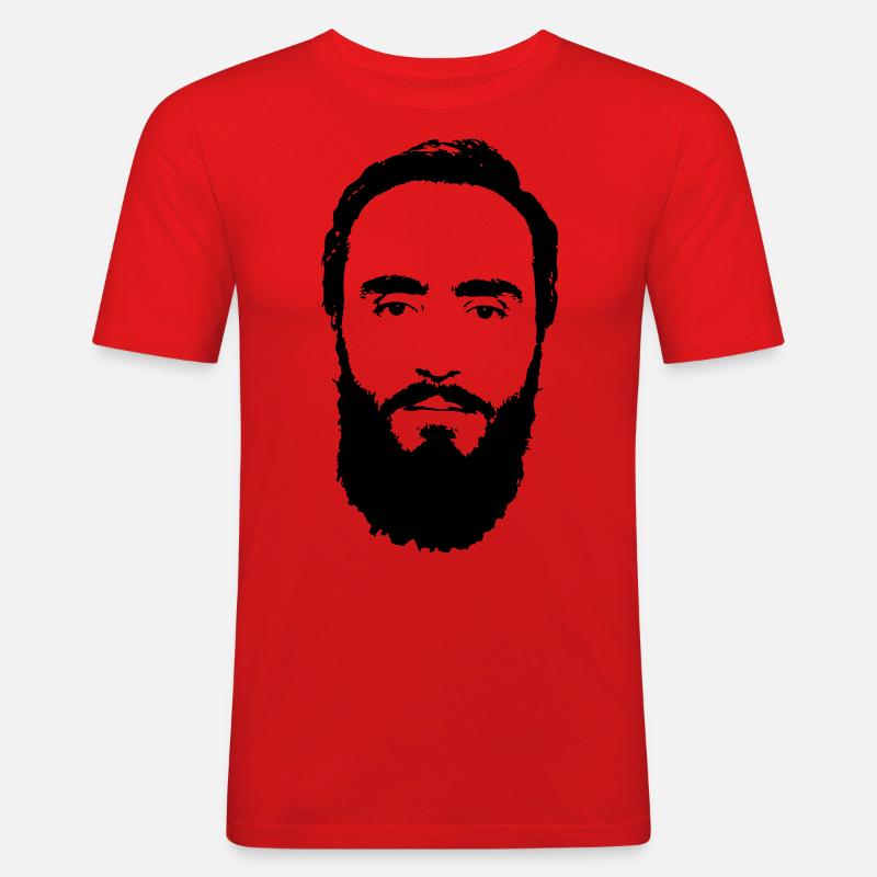 Dudaev Hero Logo - Männer Slim Fit T-Shirt - Rot