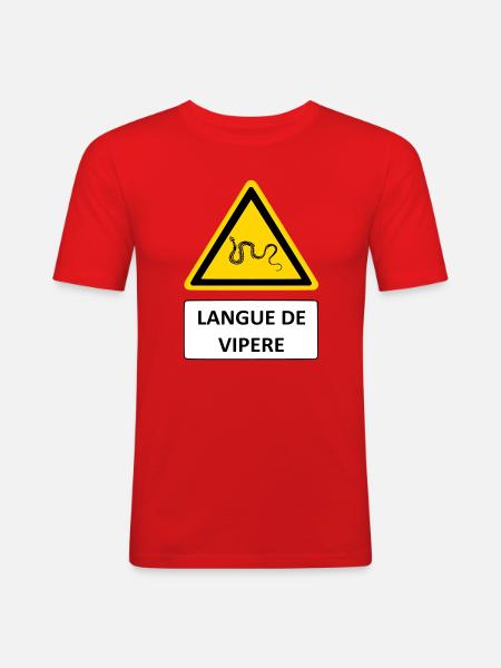 Viper's Tongue - Men's Slim Fit T-Shirt - red