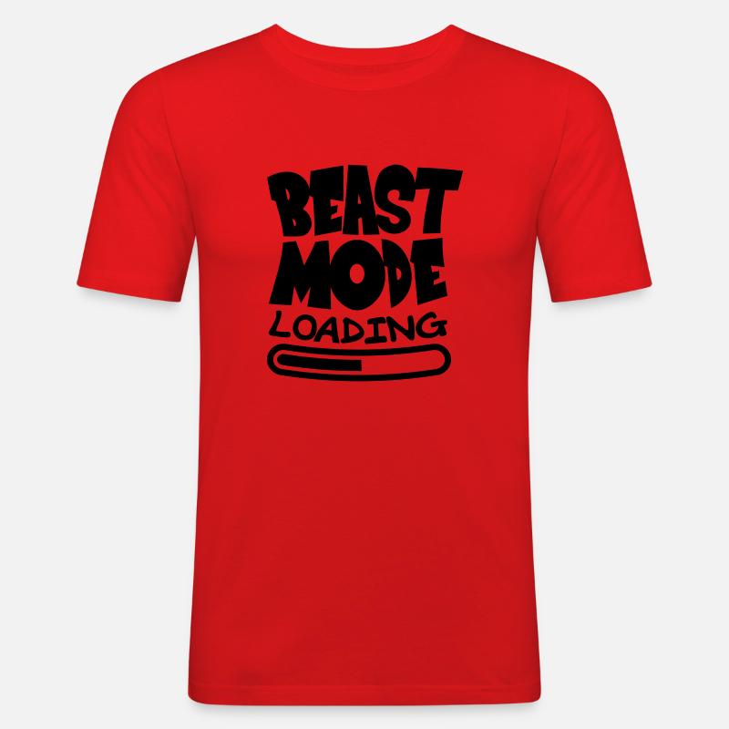 Beast ModeLoading Design - Männer Slim Fit T-Shirt - Rot