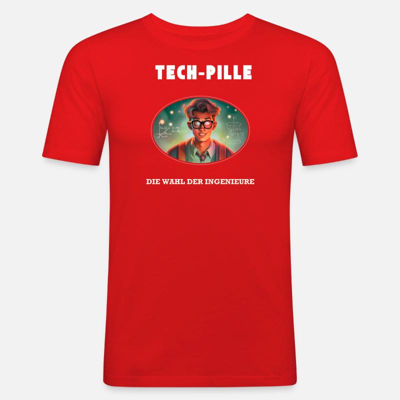 Tech Pill: Engineers' Choice - Men's Slim Fit T-Shirt - red
