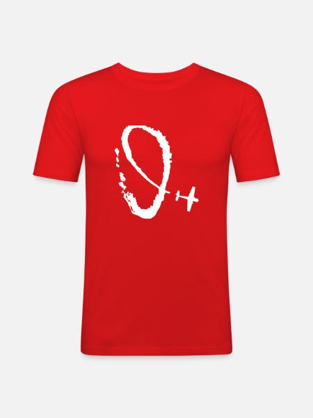 Kunstflug Motorflugzeug - Männer Slim Fit T-Shirt - Rot