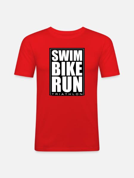 Triathlon Swimming Cycling Running - Men's Slim Fit T-Shirt - red