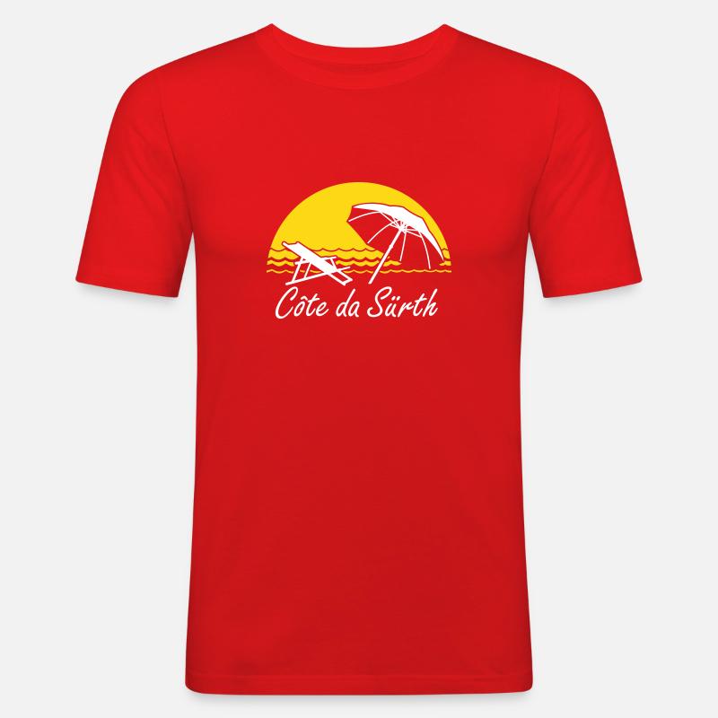 Côte da Sürth - Männer Slim Fit T-Shirt - Rot