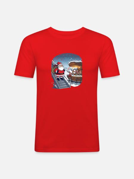 Reindeer out - Men's Slim Fit T-Shirt - red