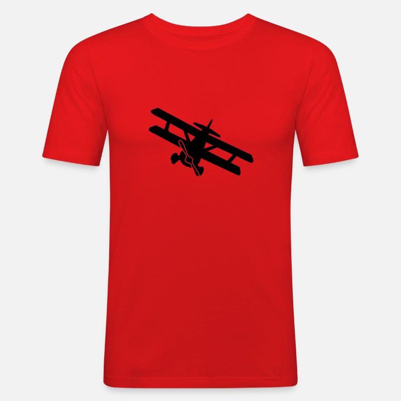 Doppeldecker_b1 - Männer Slim Fit T-Shirt - Rot