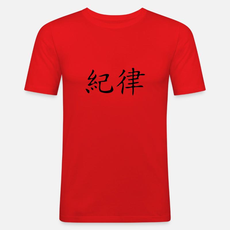 Disziplin - Discipline - Männer Slim Fit T-Shirt - Rot