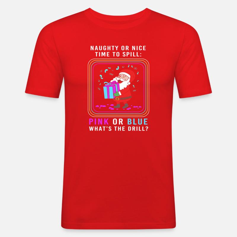 Werdende Mutter Werdende Mama Weihnachten - Männer Slim Fit T-Shirt - Rot