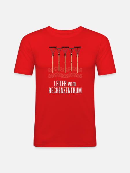 Leiter vom Rechenzentrum Gartenoutfit Gartenarbeit - Männer Slim Fit T-Shirt - Rot