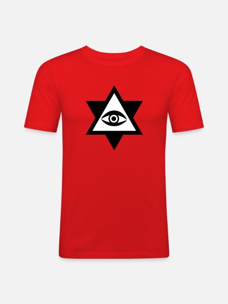 L'oeil de Dieu 2c - T-shirt près du corps Homme - rouge