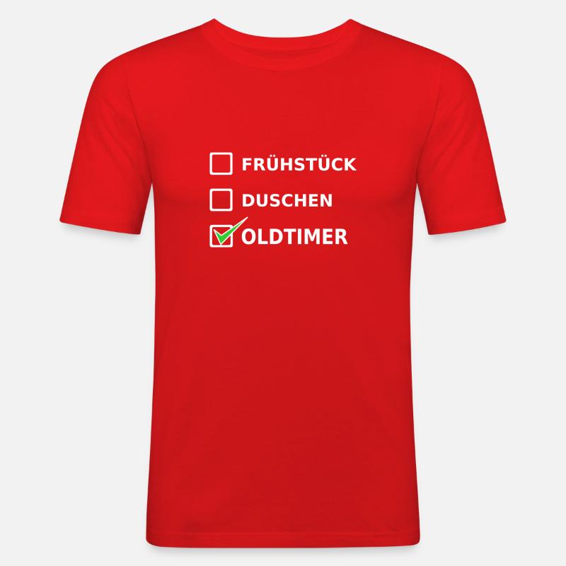 Oldtimer - Männer Slim Fit T-Shirt - Rot