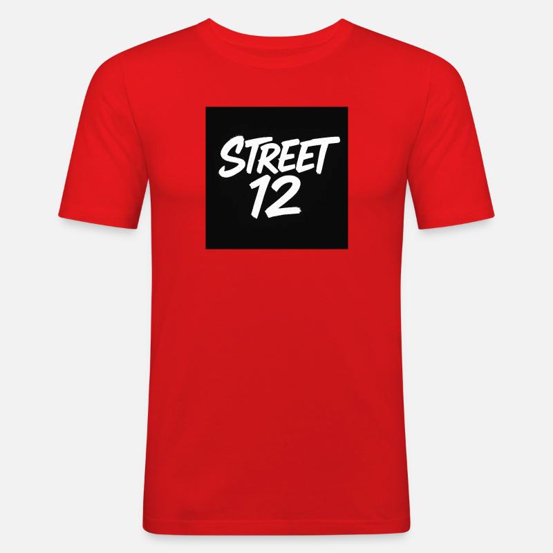 DF7A2724-EC07-4693-9129-CDBB1132A58F - Männer Slim Fit T-Shirt - Rot