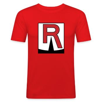 Team Rocket - T-shirt près du corps Homme - rouge - Devant - Jaron (178cm)