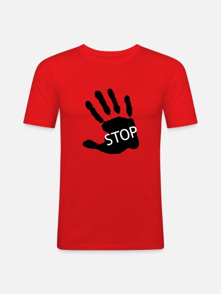 Stop violence - Men's Slim Fit T-Shirt - red