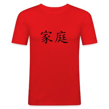 family - T-shirt près du corps Homme - rouge - Devant - Jaron (178cm)