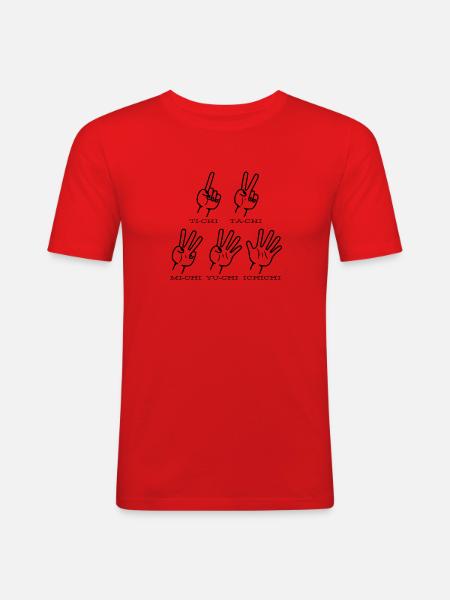 Tichi Tachi Michi - Men's Slim Fit T-Shirt - red