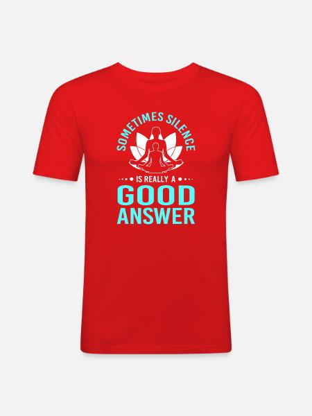 Zen Meditation Buddhism Buddhist Buddha Chakra - Men's Slim Fit T-Shirt - red
