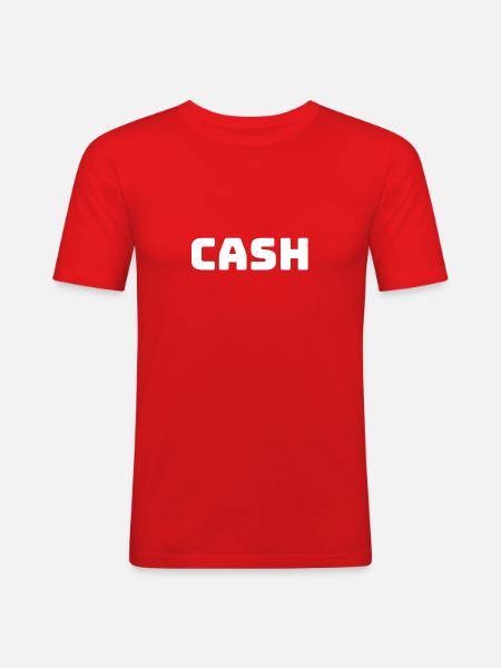 Cash - Männer Slim Fit T-Shirt - Rot