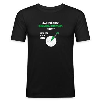 Coder Web Developer Programmer Will I talk about - Männer Slim Fit T-Shirt - Schwarz - Vorne - Nik (191cm)