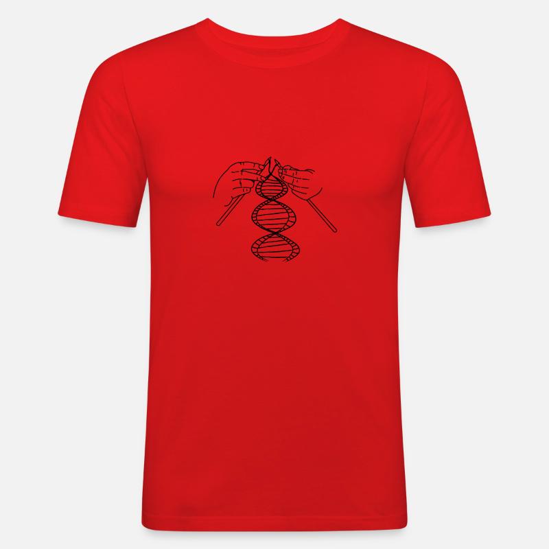 Decryption DNA DNA Code Knitting - Men's Slim Fit T-Shirt - red