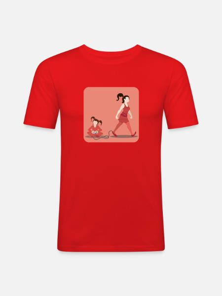 Erwachsen sein spielen - Männer Slim Fit T-Shirt - Rot