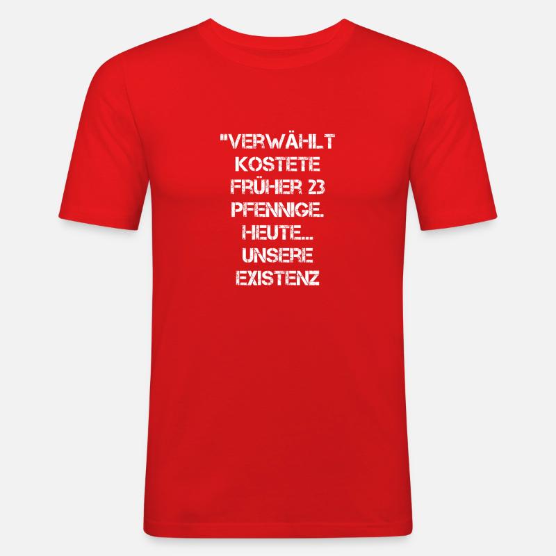 Verwählt… Heute Existenz - Männer Slim Fit T-Shirt - Rot