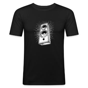 Music Music DJ Rave Bass Speaker Box - Men's Slim Fit T-Shirt - black - Front - Nik (191cm)