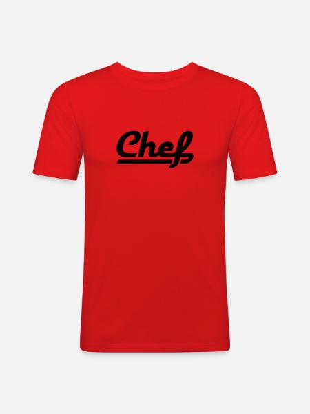 Chef - Männer Slim Fit T-Shirt - Rot