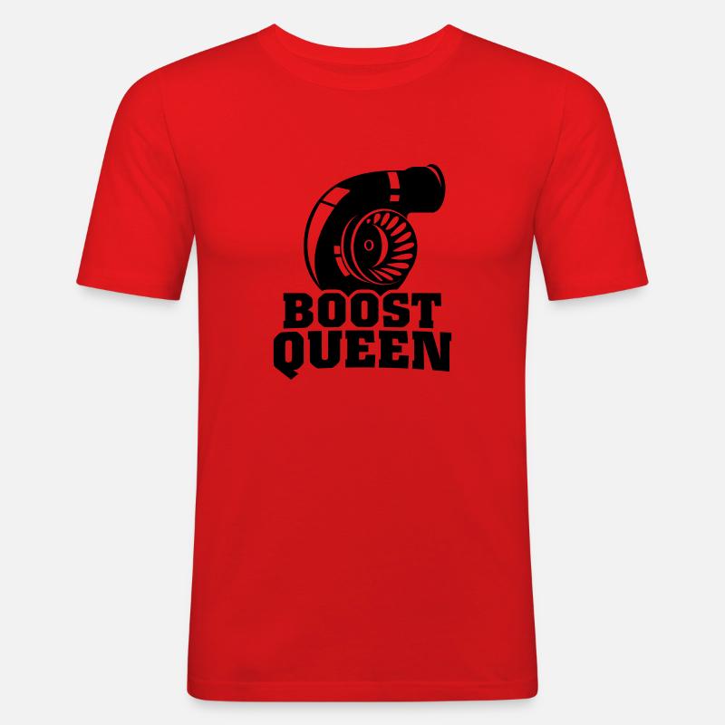 Boost Queen - Männer Slim Fit T-Shirt - Rot