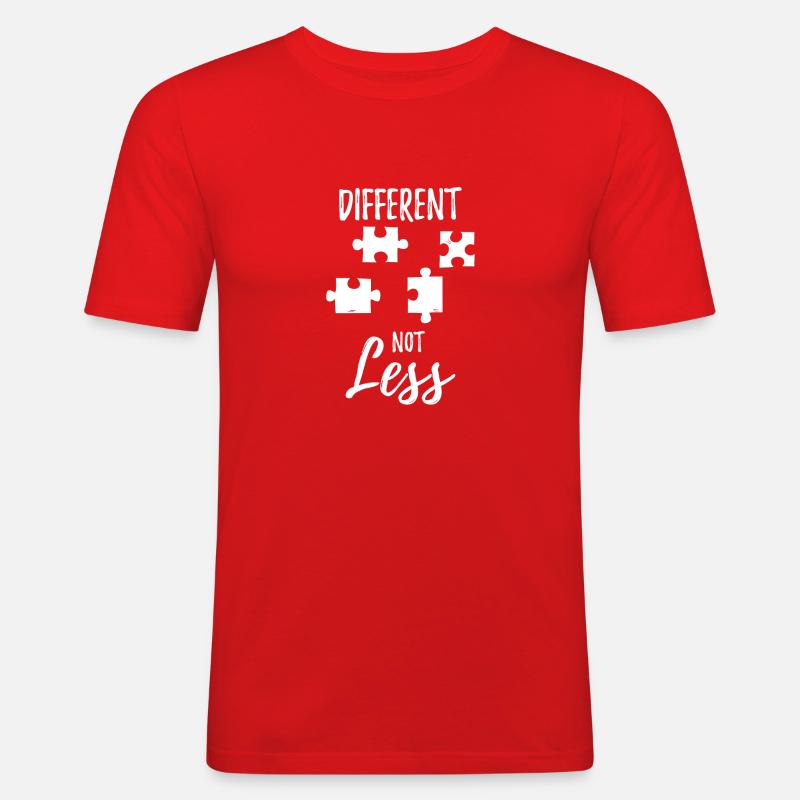 Puzzle - Puzzles - Différents - Pas moins - T-shirt près du corps Homme - rouge