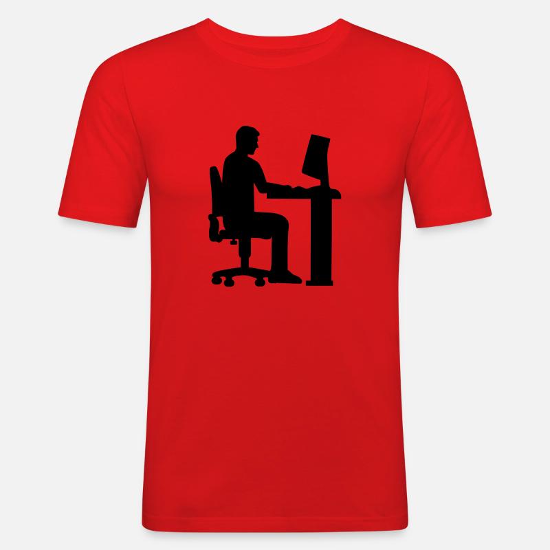Programmierer - Männer Slim Fit T-Shirt - Rot