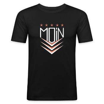 Hello - Men's Slim Fit T-Shirt - black - Front - Nik (191cm)