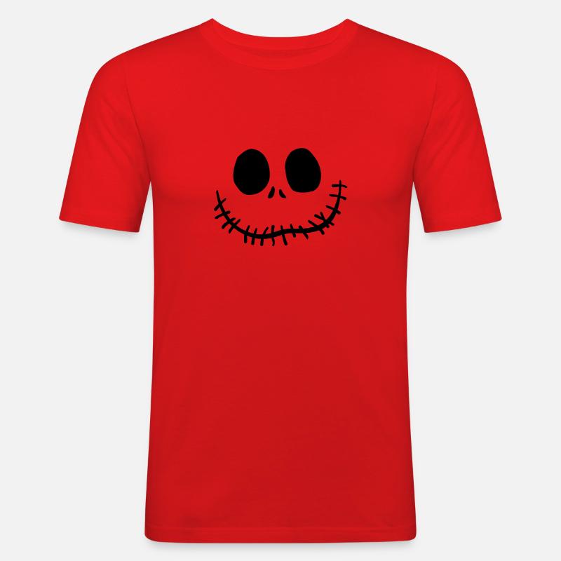 jack o'lantern - Männer Slim Fit T-Shirt - Rot